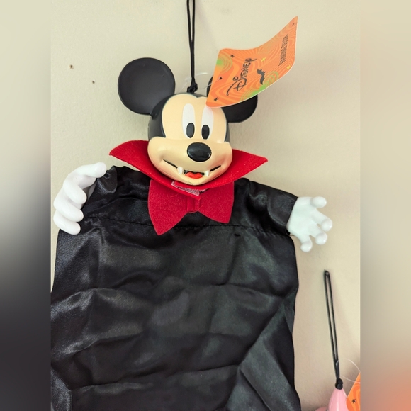Disney MINNIE AND MICKEY Mouse Hanging Ghost Witch vampire Halloween Decor 16” - Picture 3 of 5
